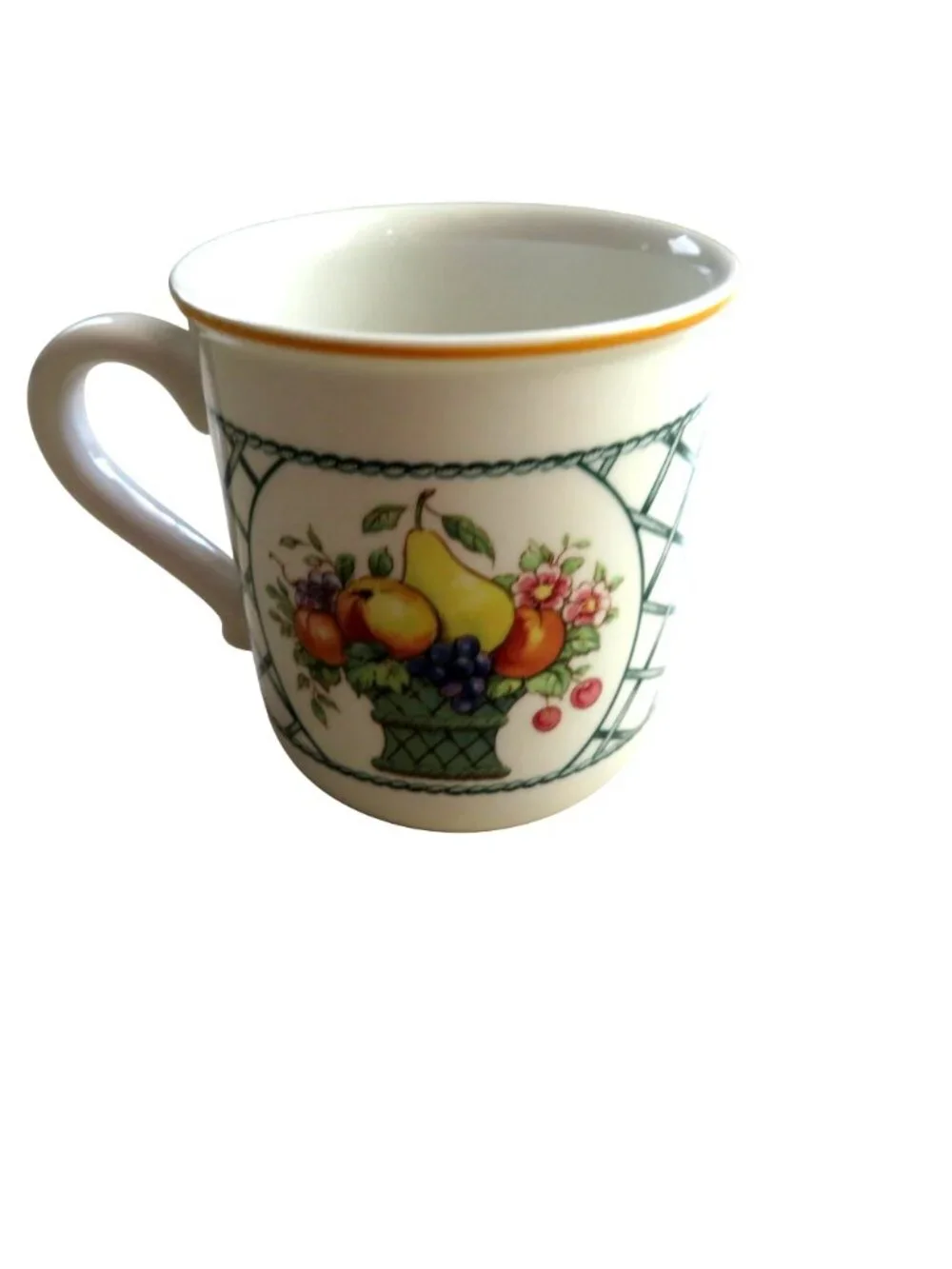 One Vintage Villeroy& Boch Basket Coffee Mug 3 5/8